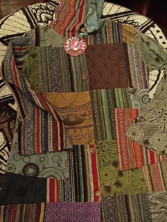 Grateful Dead Jayli Dresses & Skirts - Grateful Dead Hooded Dress With Giant Embroidered Steal Your Face